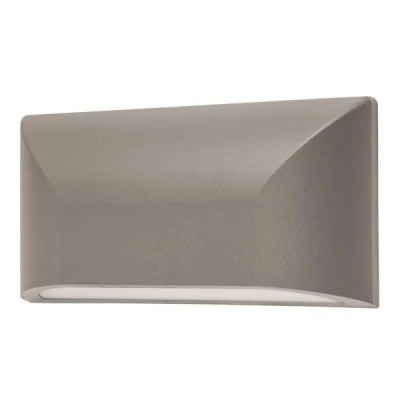 Led slim απλίκα τοίχου 6W 230V θερμό λευκό φως 3000k 300lm γκρι στεγανή IP65 εξωτερικού χώρου