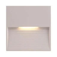 Απλίκα τοίχου Led Slim 3W λευκή 120x120x12 θερμό λευκό φως 3000k εξωτερικού χώρου στεγανή IP65
