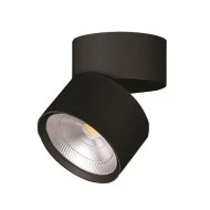 Φωτιστικό οροφής LED PLUS μαύρο κινητό κύλινδρος ισχύος 15W 4000K ενδιάμεσο φως δέσμης 90° 1275lm