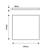 Φωτιστικό led panel 48W 220-240V ψυχρό λευκό φως 6500k 60x60cm 5040lm μη στεγανό IP20 50000h