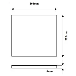 Led panel φωτιστικό 40W 220-240V AC ενδιάμεσο φως 4000k 4200lm δέσμης 90° 60x60cm μη στεγανό IP20