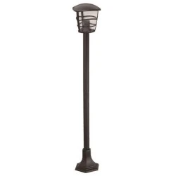 Κολωνάκι δαπέδου τριγωνικό 170x1100mm για λάμπες E27 στεγανό IP44 σε μαύρο χρώμα