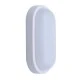 Led φωτιστικό τοίχου οβάλ 12W 220-240V 3000K θερμό φως στεγανό IP54 σε λευκό χρώμα