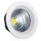 Led φωτιστικό χωνευτό Cob σε λευκό χρώμα Φ230mm 6500K με γωνία δέσμης 60° 55W 6600Lm