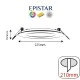 Led panel SLIM λευκό στρογγυλό χωνευτό Φ225 18W 6500Κ ψυχρό φως δέσμης 120° 1890lm 30000h