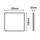 Led panel slim λευκό τετράγωνο επίτοιχο 6W ψυχρό φως 6500k 540lm δέσμης 120° στεγανό IP44 30000h