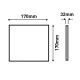 Led panel slim λευκό τετράγωνο επίτοιχο 12W ενδιάμεσο λευκό φως 4000k 1080lm στεγανό IP44