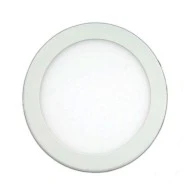 Led panel slim φωτιστικό Φ120mm 6W 6500K ψυχρό λευκό φως στρόγγυλο σε λευκό χρώμα