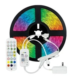 Ταινία led έτοιμο κιτ 5 μέτρων RGB εναλλαγής χρωμάτων 12W 12V με driver - wifi controller & μουσική