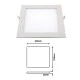 Led φωτιστικό slim χωνευτό 200x200mm τετράγωνο σε λευκό χρώμα και θερμό φως 3000K 1100Lm Led φωτιστικό slim χωνευτό 200x200mm τετράγωνο σε λευκό χρώμα και θερμό φως 3000K 1100Lm