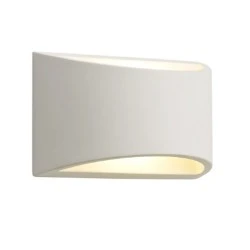 Απλίκα τοίχου MEDIUM οβάλ γύψινη για λάμπα G9 max 6w 200x80x120mm σε λευκό χρώμα