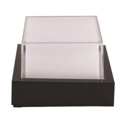 Led απλίκα τετράγωνη 12W 220-240V 160x160x100 3000K θερμό φως στεγανή IP65 σε μαύρο χρώμα