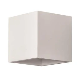 Απλίκα τοίχου κύβος γύψινη για λάμπα G9 max 6W led 150x140x150mm σε λευκό χρώμα