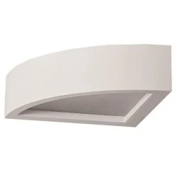 Απλίκα τοίχου οβάλ γύψινη 90ο για λάμπα Ε14w 200x200x70mm σε λευκό χρώμα