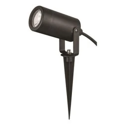 Σποτ κήπου καρφωτό μονό GU10 ισχύος max3W 220-240V στεγανό IP65 πλαστικό σε μαύρο χρώμα