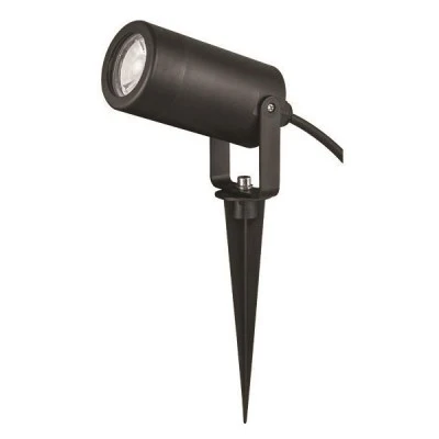 Σποτ κήπου καρφωτό μονό GU10 ισχύος max3W 220-240V στεγανό IP65 πλαστικό σε μαύρο χρώμα