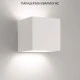 Απλίκα τοίχου κύβος γύψινη για λάμπα G9 max 6W led 150x140x150mm σε λευκό χρώμα