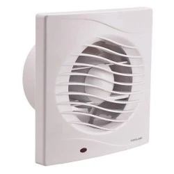 Εξαεριστήρας μπάνιου Φ100mm ισχύος 12W 220V 130m3/h με κλαπέτο σε λευκό χρώμα