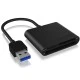 Card Reader USB 3.0 IB-CR301-U3 για την ανάγνωση τριών διαφορετικών τύπων κάρτας μνήμης