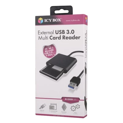 Card Reader USB 3.0 IB-CR301-U3 για την ανάγνωση τριών διαφορετικών τύπων κάρτας μνήμης