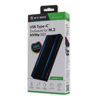 Εξωτερική θήκη αλουμινίου IB-1824ML-C31 με write protection για σκληρούς δίσκους M.2 NVMe SSD