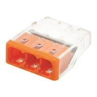 Κλέμμα πλαστική PCT-203 3 θέσεων με υποδοχή 0,50-2,5mm 24A 400V
