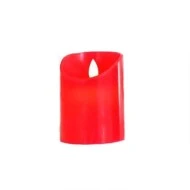 Διακοσμητικό κερί μπαταρίας κόκκινο 7,5x10cm με κίνηση στη φλόγα και timer εσωτερικού χώρου IP20 Διακοσμητικό κερί μπαταρίας κόκκινο 7,5x10cm με κίνηση στη φλόγα και timer εσωτερικού χώρου IP20