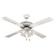 Ανεμιστήρας οροφής με 4 φώτα λευκός Φ130cm 70W 230V & 3 ταχύτητες για χώρους έως 15m²
