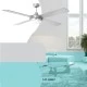 Ανεμιστήρας οροφής με 1 φως σατινέ Φ132cm ισχύος 70W 230V με κοντρόλ και 3 ταχύτητες 180rpm