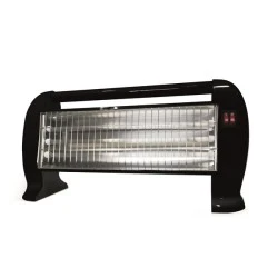 Θερμάστρα χαλαζία 1200W με ενδεικτική λυχνία λειτουργίας σε μαύρο χρώμα για χώρους εώς 19m²