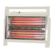 Θερμάστρα χαλαζία λευκή 1600W 220-240V 50/60Hz με λαβές μεταφοράς για χώρους μέχρι 25m²