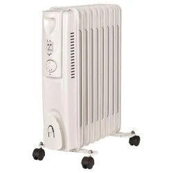 Ηλεκτρικό καλοριφέρ λαδιού 2000W 230V με λυχνίες λειτουργίας & ρυθμιζόμενο θερμοστάτη