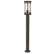 Κολωνάκι δαπέδου μεταλλικό 105x105x800mm για λάμπες E27 στεγανό IP44 σε μαύρο χρώμα