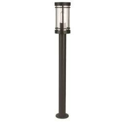 Κολωνάκι δαπέδου μεταλλικό 105x105x800mm για λάμπες E27 στεγανό IP44 σε μαύρο χρώμα