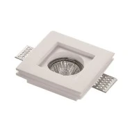 Σποτ γύψινο τετράγωνο μονό GU10 Φ100x100x40mm εσωτερικού χώρου μη στεγανό IP20