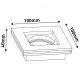 Σποτ γύψινο τετράγωνο μονό GU10 Φ100x100x40mm εσωτερικού χώρου μη στεγανό IP20