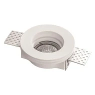 Σποτ γύψινο στρογγυλό μονό GU10 Φ100x40mm εσωτερικού χώρου μη στεγανό IP20