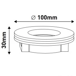 Σποτ γύψινο στρογγυλό μονό GU10 Φ100x40mm εσωτερικού χώρου μη στεγανό IP20