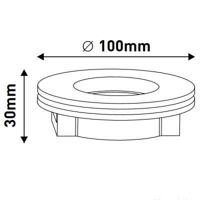 Σποτ γύψινο στρογγυλό μονό GU10 Φ100x40mm εσωτερικού χώρου μη στεγανό IP20