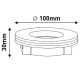 Σποτ γύψινο στρογγυλό μονό GU10 Φ100x40mm εσωτερικού χώρου μη στεγανό IP20