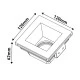 Γύψινο σποτ τετράγωνο GU10 120x120x62mm λευκό μη στεγανό IP20