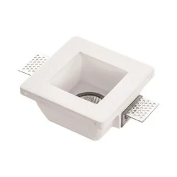 Γύψινο σποτ τετράγωνο GU10 120x120x62mm λευκό μη στεγανό IP20
