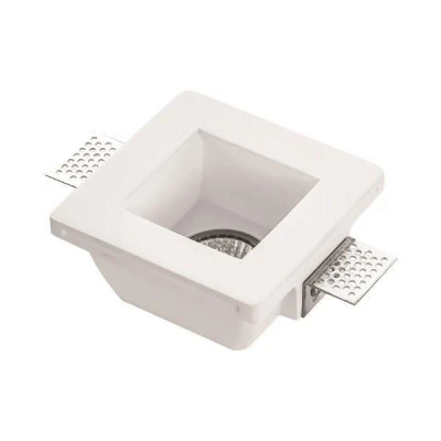 Γύψινο σποτ τετράγωνο GU10 120x120x62mm λευκό μη στεγανό IP20