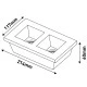 Γύψινο σποτ διπλό GU10 214x117x60mm εσωτερικού χώρου μη στεγανό IP20