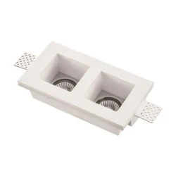 Γύψινο σποτ διπλό GU10 214x117x60mm εσωτερικού χώρου μη στεγανό IP20