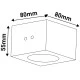 Σποτ γύψινο τετράγωνο μονό GU10 Φ80x80x55mm εσωτερικού χώρου μη στεγανό IP20