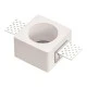 Σποτ γύψινο τετράγωνο μονό GU10 Φ80x80x55mm εσωτερικού χώρου μη στεγανό IP20