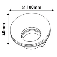 Σποτ γύψινο στρογγυλό μονό GU10 Φ100x40mm εσωτερικού χώρου μη στεγανό IP20