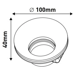 Σποτ γύψινο στρογγυλό μονό GU10 Φ100x40mm εσωτερικού χώρου μη στεγανό IP20