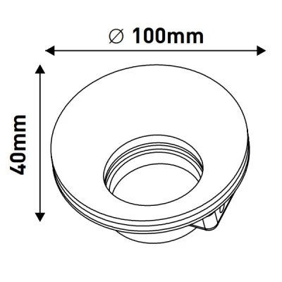 Σποτ γύψινο στρογγυλό μονό GU10 Φ100x40mm εσωτερικού χώρου μη στεγανό IP20
